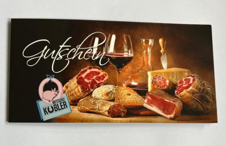 Geschenkgutschein Metzgerei Kübler Westheim